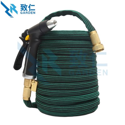 Amazon Thickest On Market 25/50/75/100 Ft 100% Natural Latex Car Wash Hose Flexible Expandable Garden Water Hose