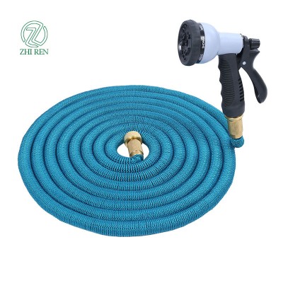 ZR 50ft Blue Expandable Heavy Duty Garden Water Hose And Hose Fitting