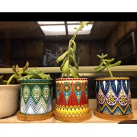 Furnishings Durable Vintage Painted Pattern Decorative Indoor Ceramic Flower Pots And Planters