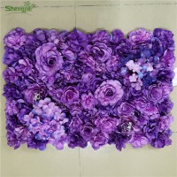 Purple color artificial flower carpets for wedding event backdrop decoration