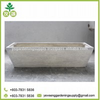 big Ceramic flower pot Rectangle Hand Made Polynesian Fiberglass flower Pots for Office and hotel decoration