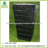 Big Tall Flower pot Black Polyresin Fiberglass Garden Pot flower pot ceramic for Office and Mall